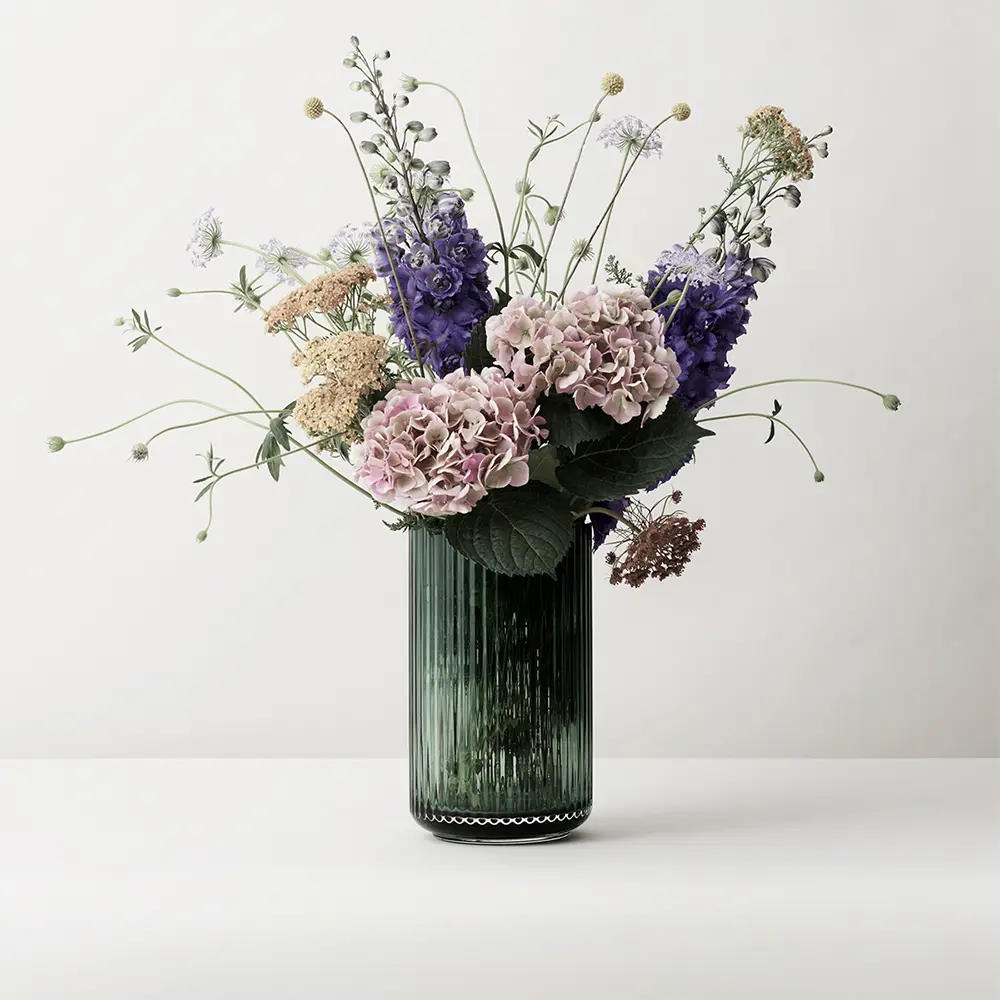 北歐櫥窗/Lyngby Porcelæn Lyngby 靈比 玻璃花瓶(H 20cm、透綠)