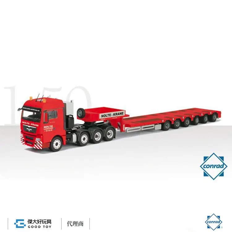 合金工程車 Conrad 70178/04 MAN TGX XLX SLT 4軸拖車頭/ 6軸低板半掛拖車