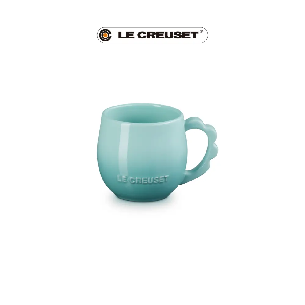 LE CREUSET瓷器蕾絲花語系列馬克杯/ 320ml/ 悠然綠