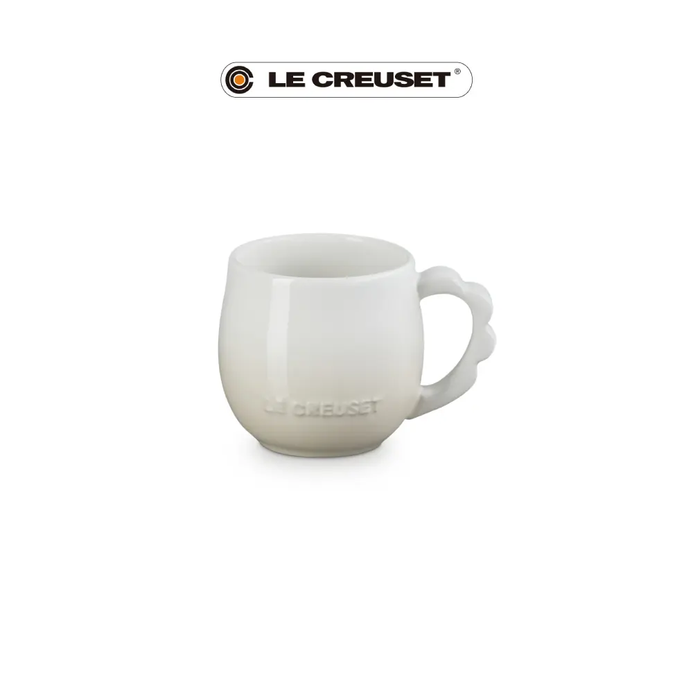 LE CREUSET瓷器蕾絲花語系列馬克杯/ 320ml/ 蛋白霜