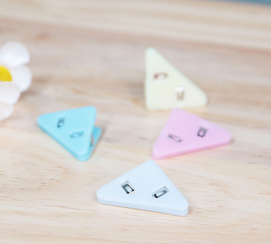 KOKUYO Pastel Cookie三角夾/ 4色入