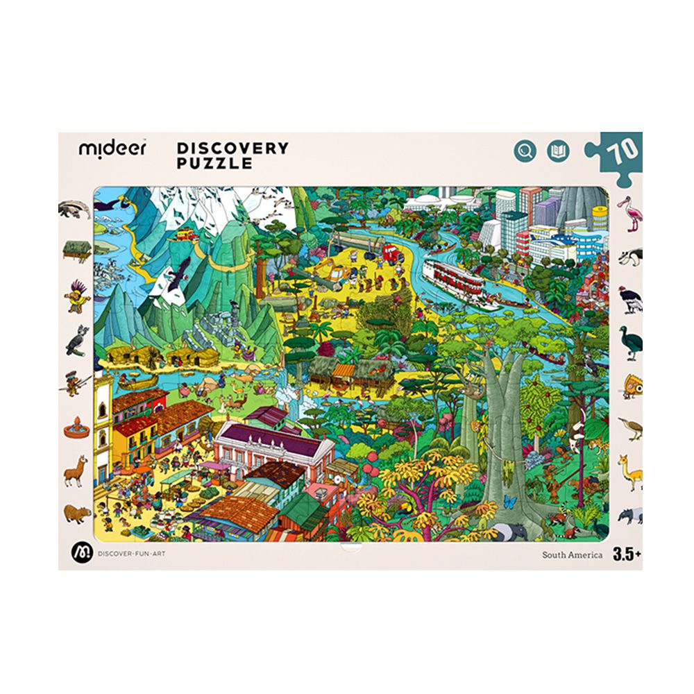 MiDeer世界百科探索拼圖/ 南美洲/ 70片