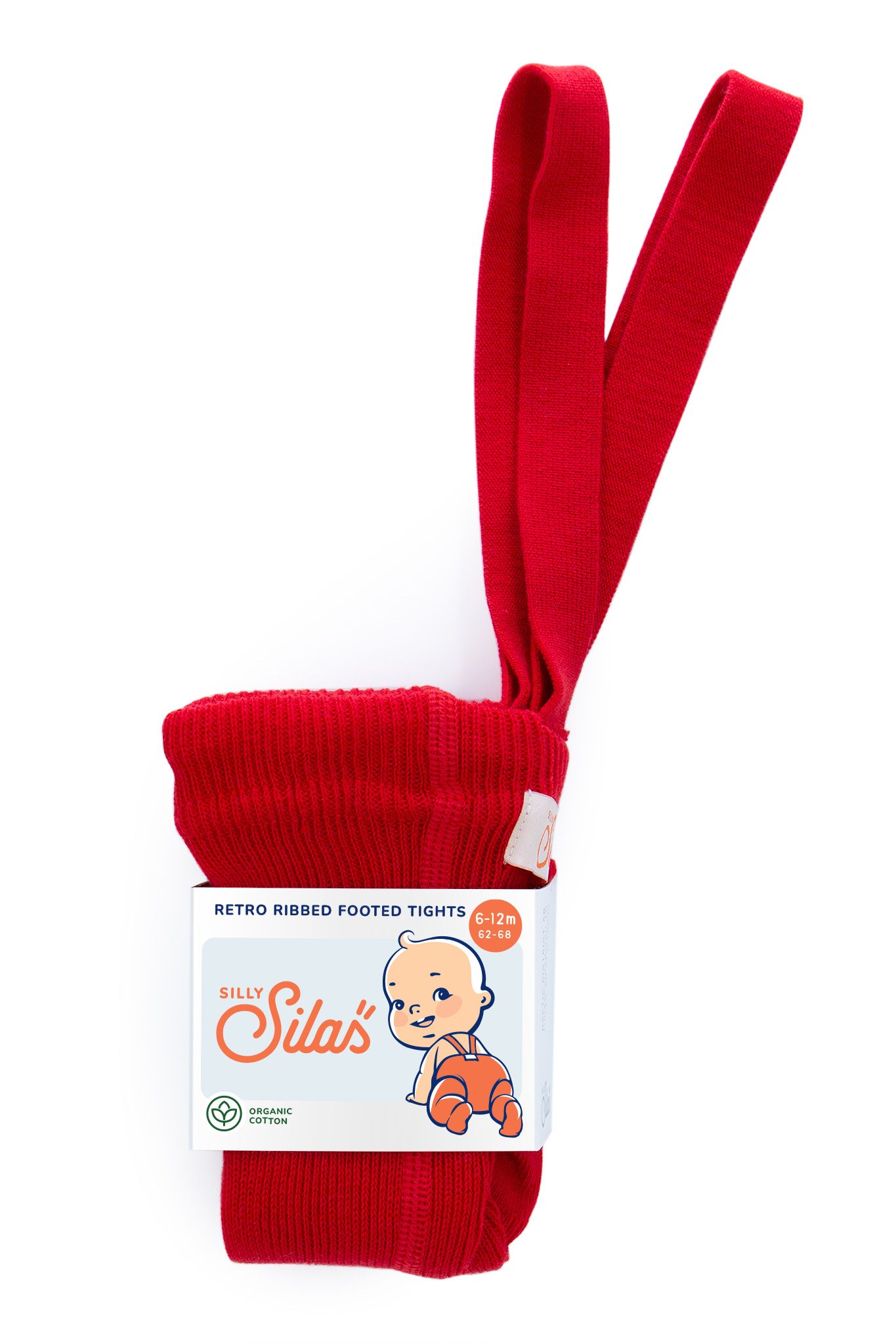 誰穿誰可愛➤Silly Silas復古吊帶褲襪 / Love Red / 2-3Y