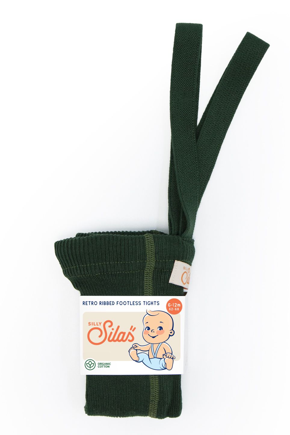 Silly Silas復古羅紋吊帶褲 / Dark Forest Green / 6-12M