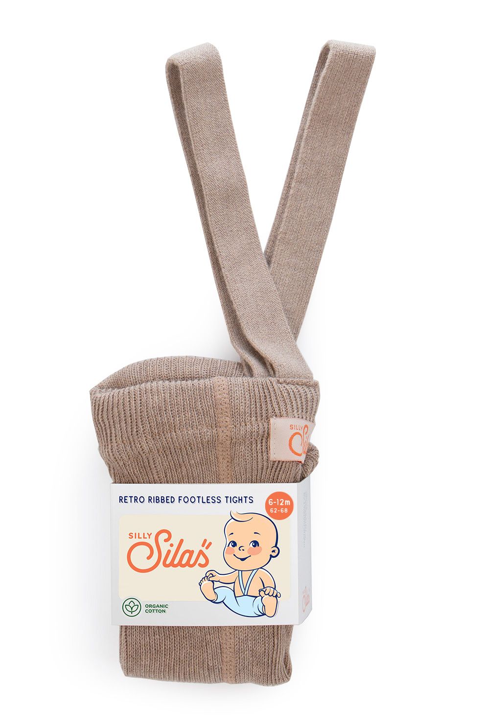 Silly Silas復古羅紋吊帶褲 / Peanut Blend / 6-12M