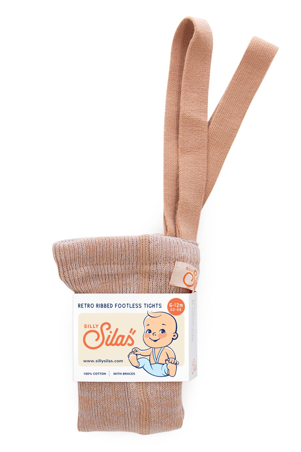 Silly Silas復古羅紋吊帶褲 / Silverly Brown / 3-4Y