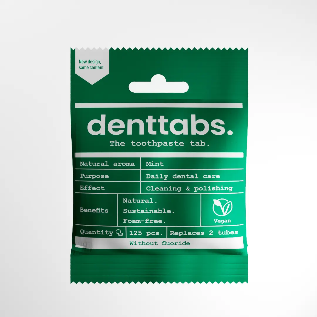 denttabs丹特一錠淨/ 牙膏錠/ 薄荷無氟/ 125顆