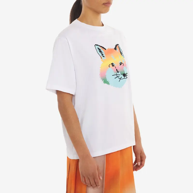 MAISON KITSUNÉ白色雙漸層狐狸LOGO短TEE--S