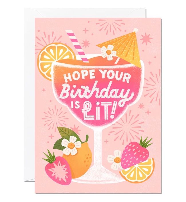 RICICLE生日卡/ Hope Your Birthday Is Lit/ 繽紛雞尾酒