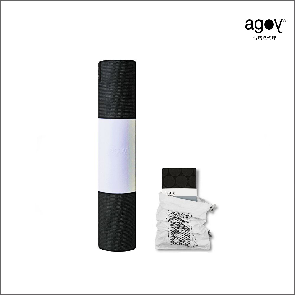 【agoy】瑜伽鋪巾組合 夜幕石墨灰 +防水袋+大地墊6mm(顏色隨機)