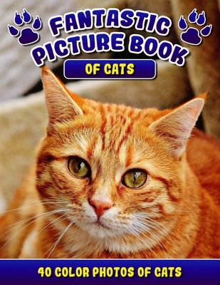 Fantastic Picture Book of Cats. 40 Color Photos of Cats: Cat Names Picture Book Gift for Adults & Seniors with Alzheimer's.